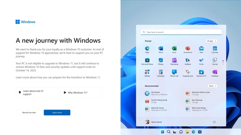 مایکروسافت شروع به توصیه جدی به ارتقا به ویندوز 11 کرده است - حتی در رایانه های شخصی پشتیبانی نشده